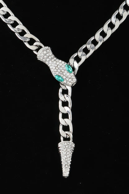 Jeweled Snake Chain Wrap Necklace