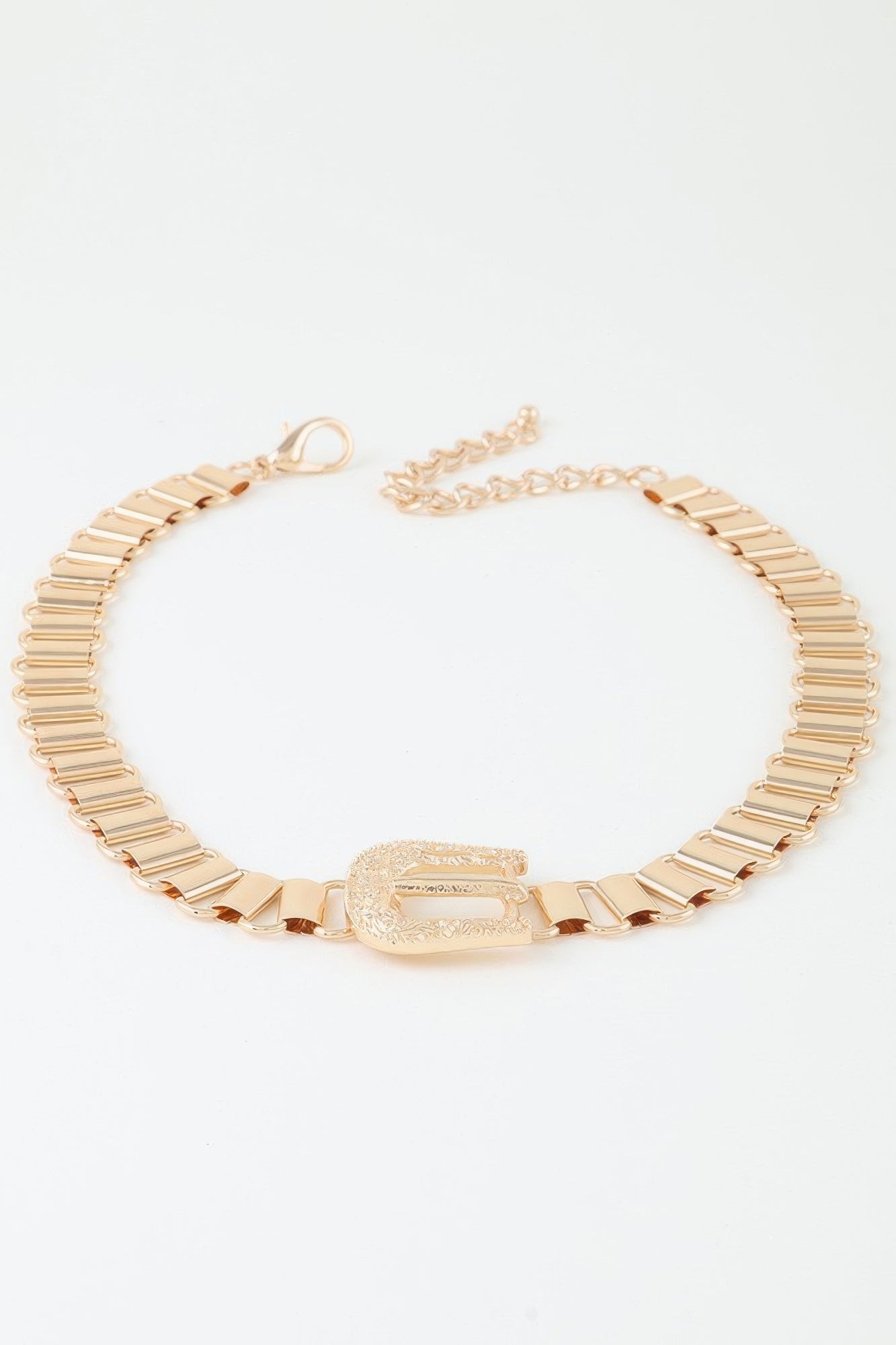 Vintage Buckle Belt Necklace