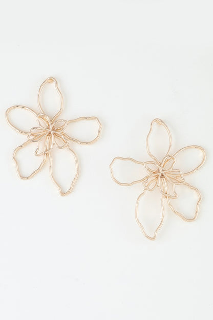 Delicate Abstract Flower Earrings