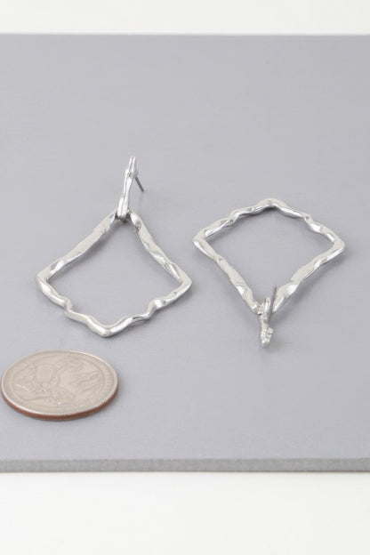 Shiny Hammered Kite Earrings