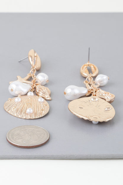 Pearled Under The Sea Drop Earrings