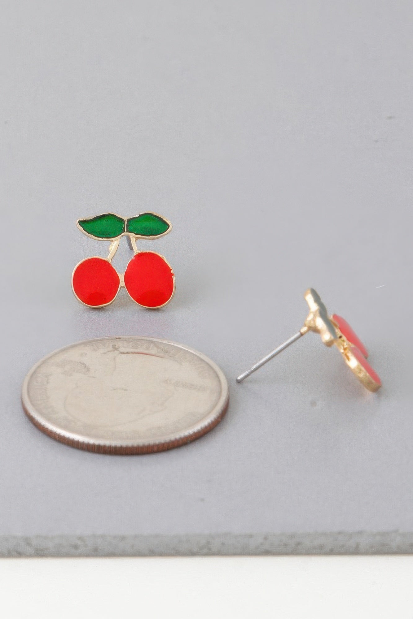 Cute Cherry Stud Earrings