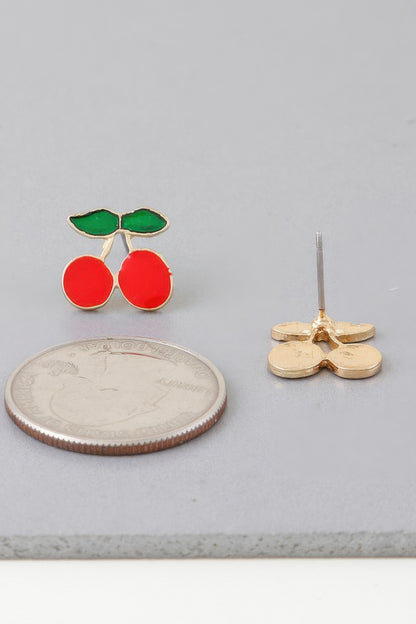 Cute Cherry Stud Earrings
