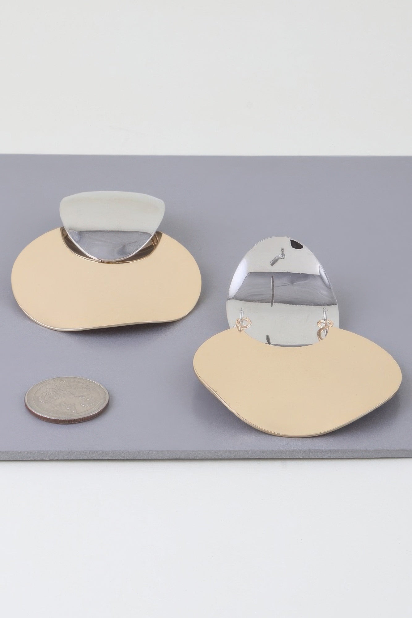 Shiny Modern Disc Earrings