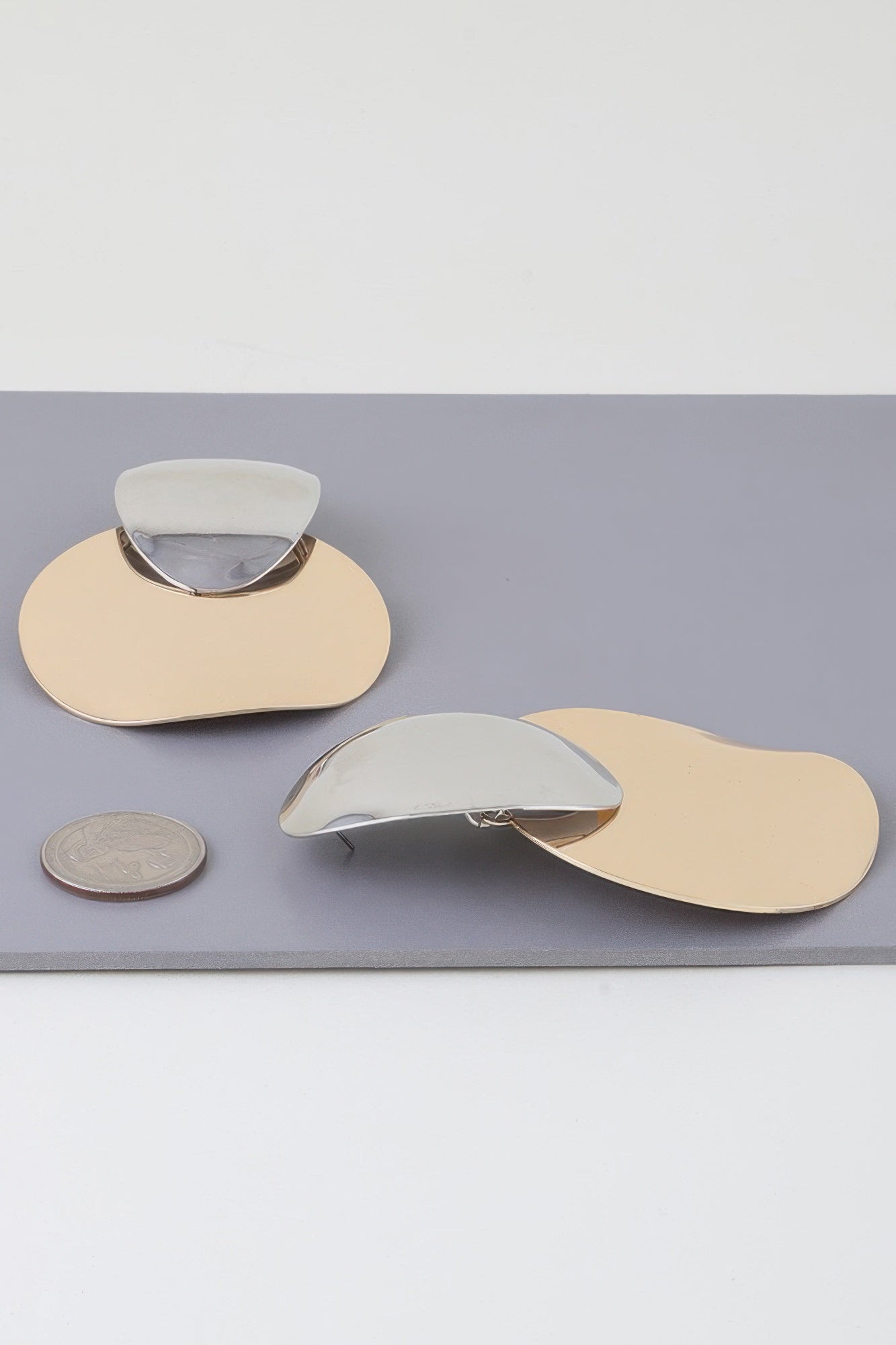 Shiny Modern Disc Earrings