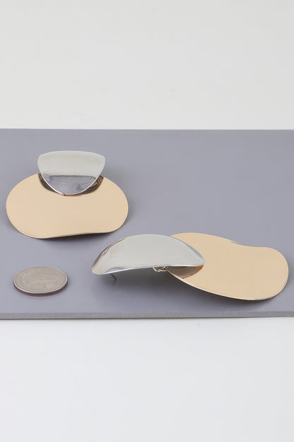 Shiny Modern Disc Earrings