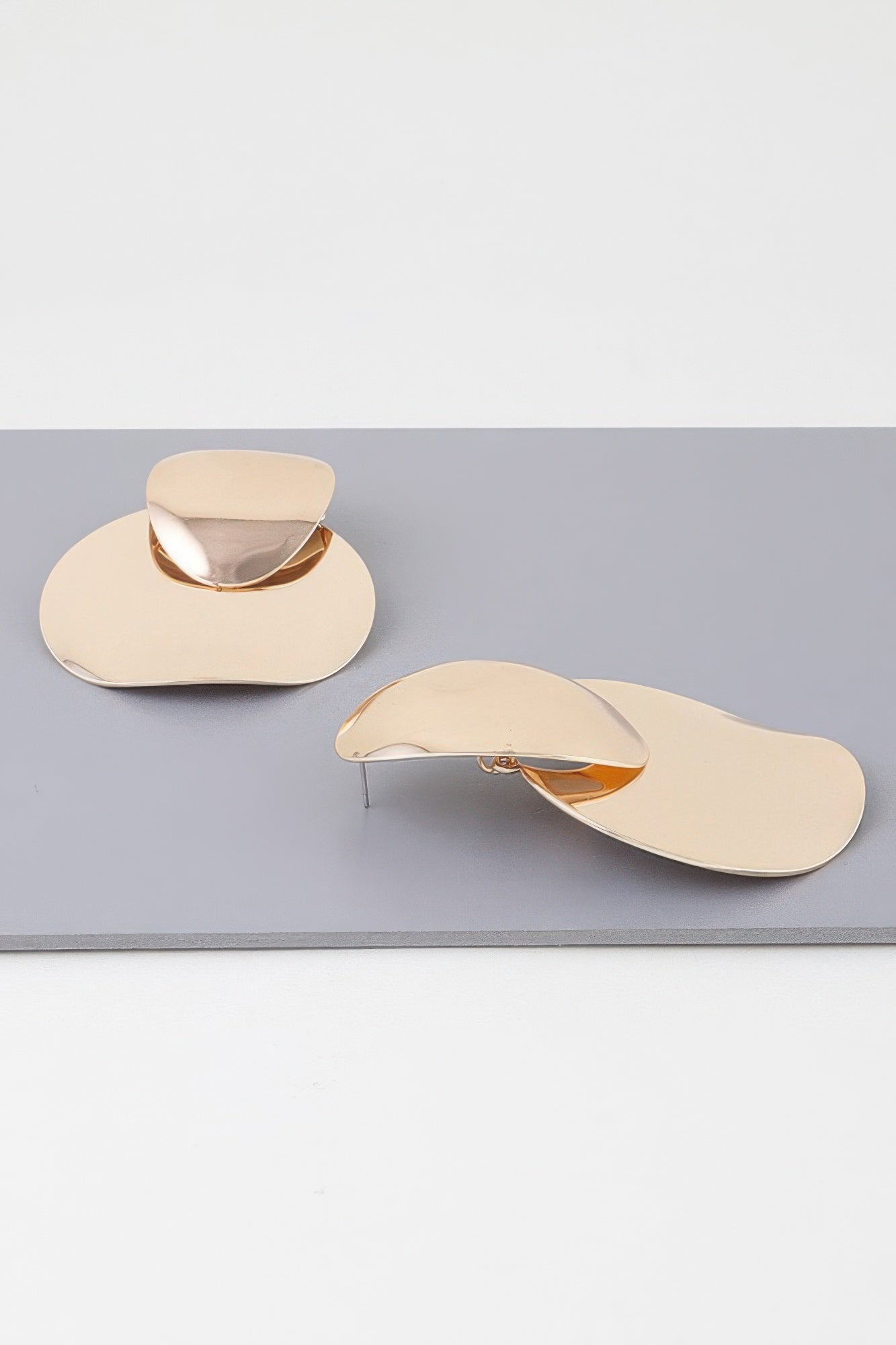 Shiny Modern Disc Earrings