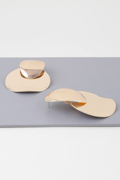 Shiny Modern Disc Earrings