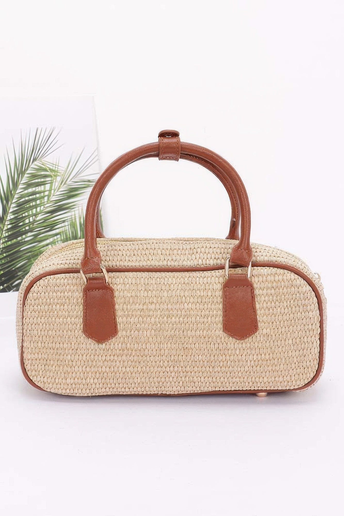 Faux Straw Handbag