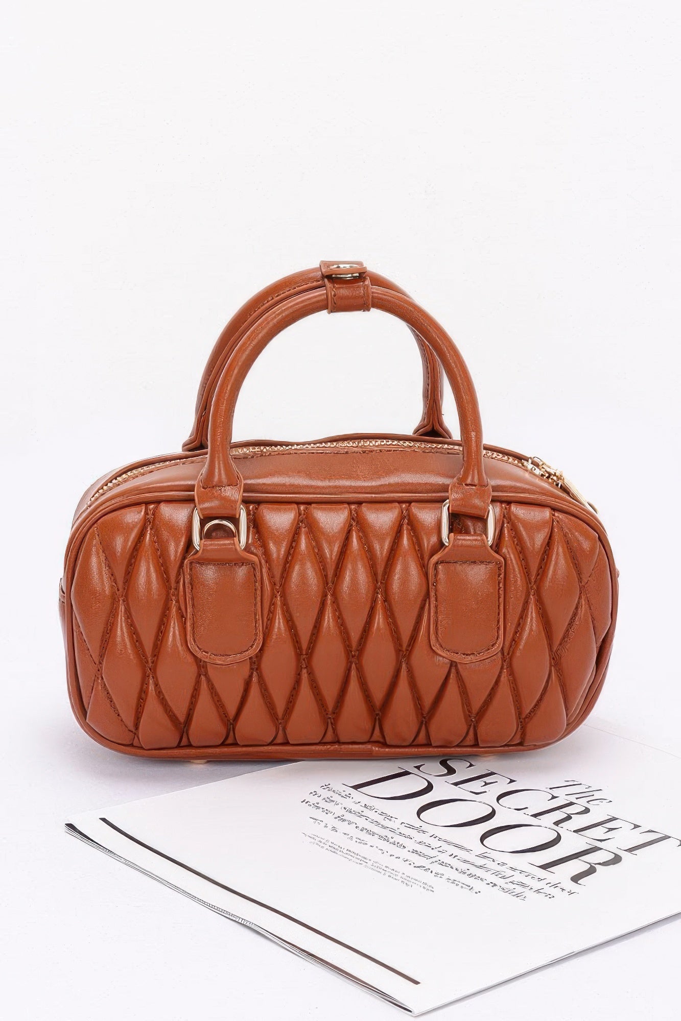 Quilted Faux Leather Handbag