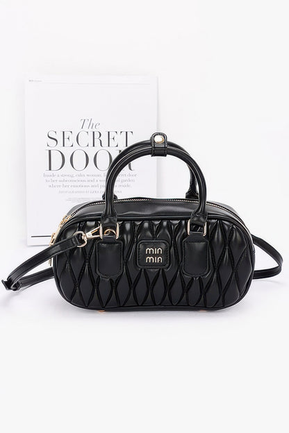 Quilted Faux Leather Handbag