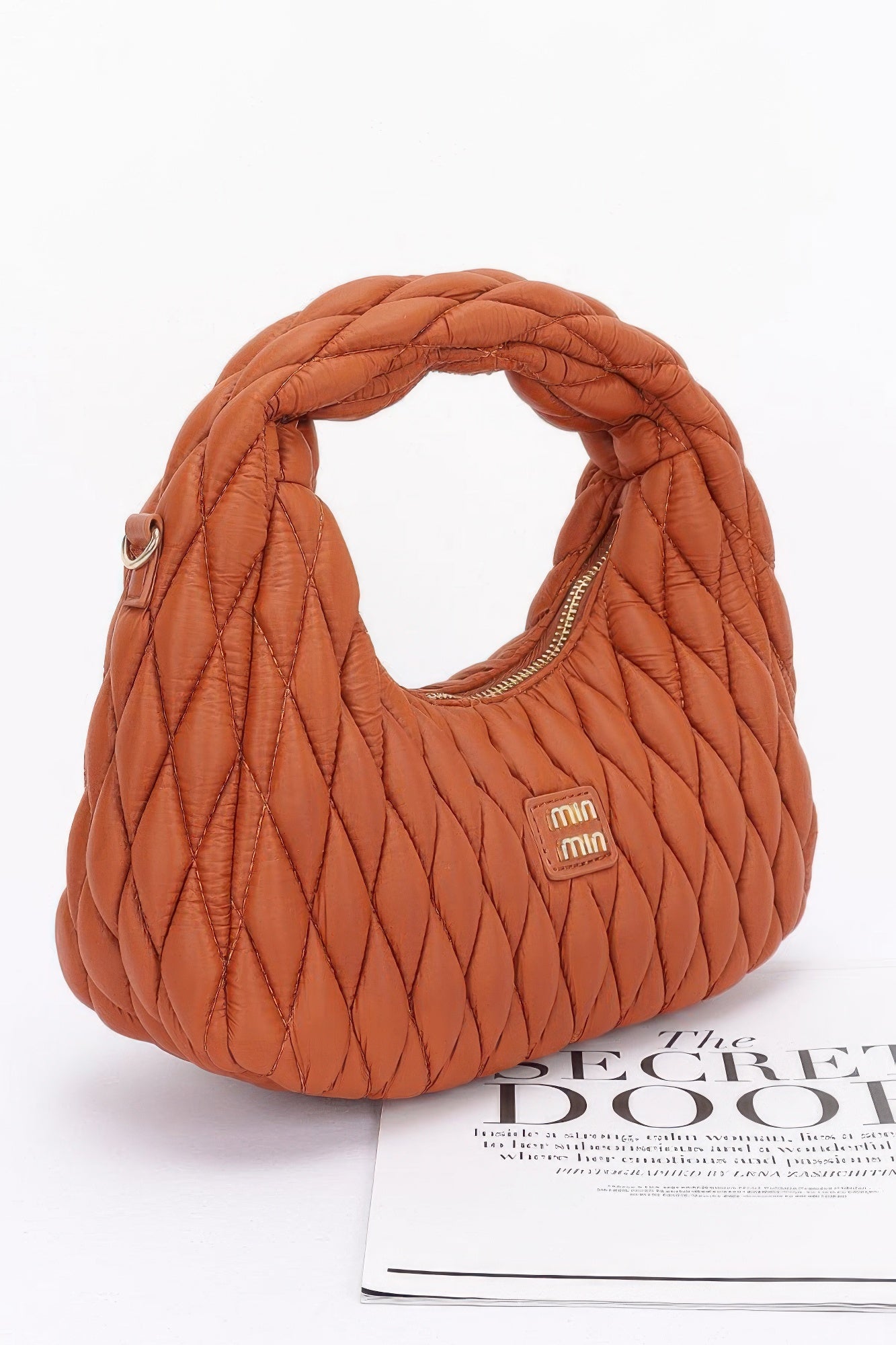 Quilted Faux Leather Hobo Bag