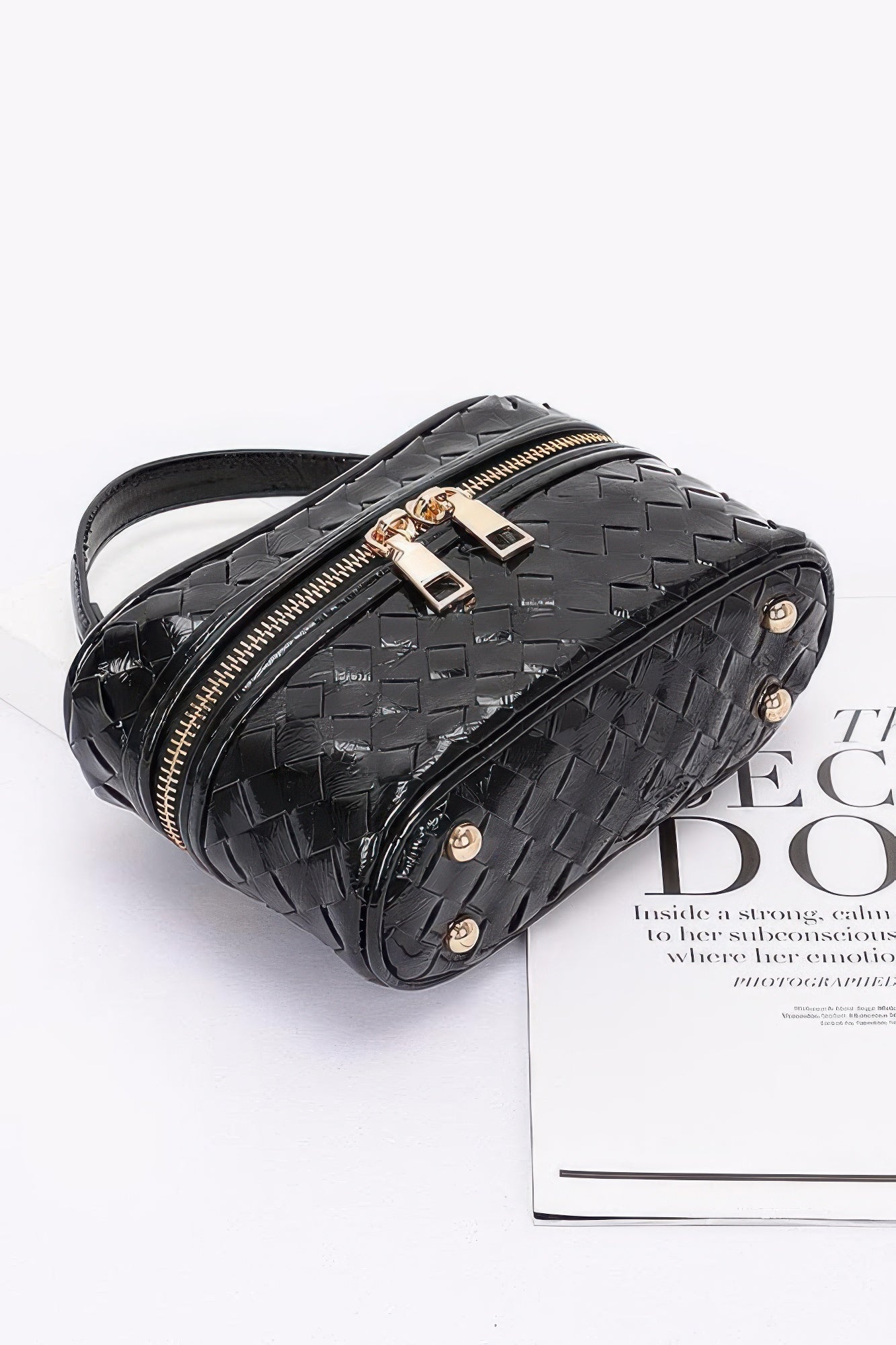 Metallic Braided Vanity Bag