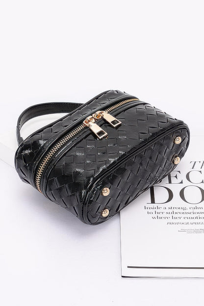 Metallic Braided Vanity Bag