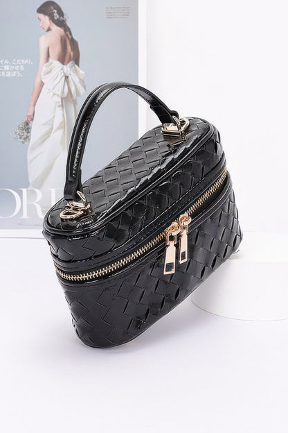 Metallic Braided Vanity Bag