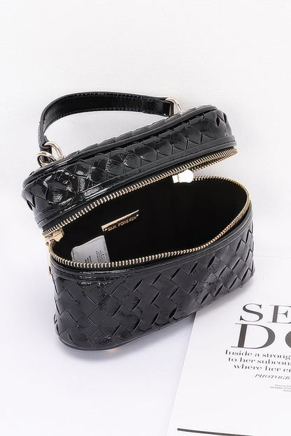 Metallic Braided Vanity Bag
