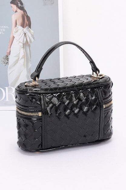 Metallic Braided Vanity Bag