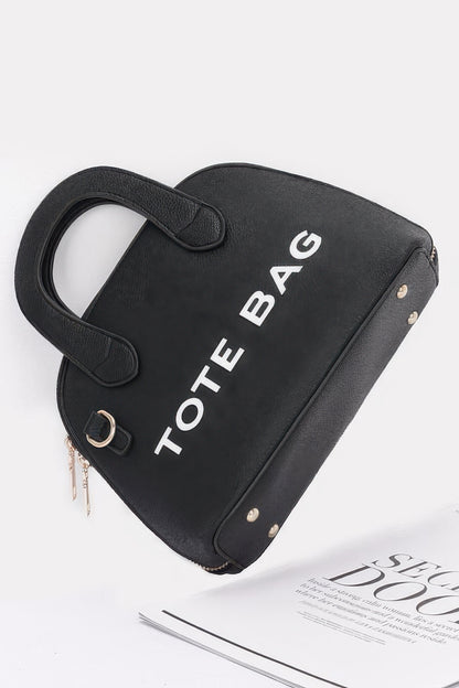 Faux Leather Tote Bag