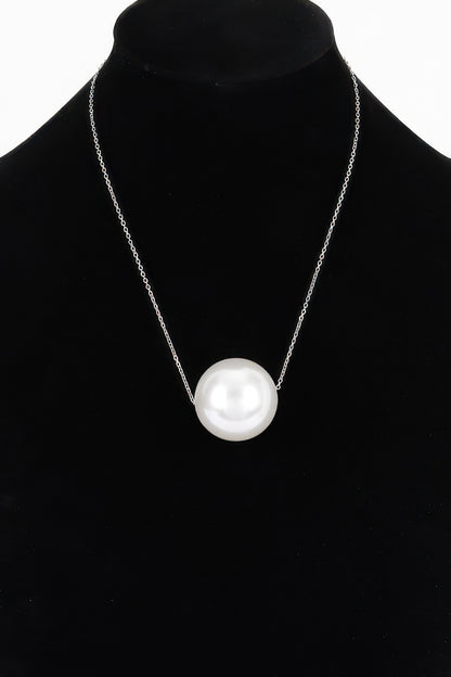Round Faux Pearl Necklace
