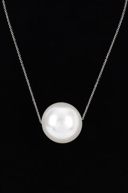 Round Faux Pearl Necklace