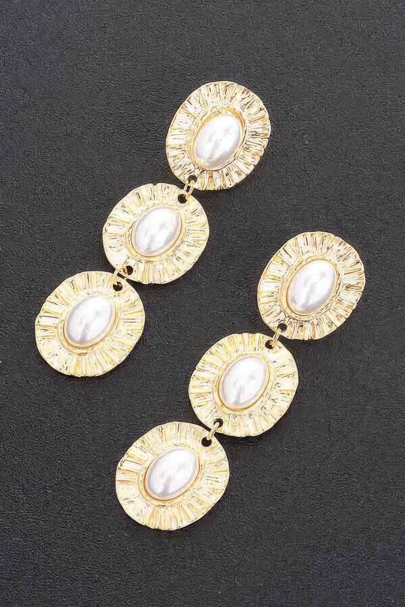 Multi Faux Pearl Dangling Earring