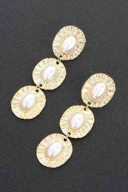 Multi Faux Pearl Dangling Earring