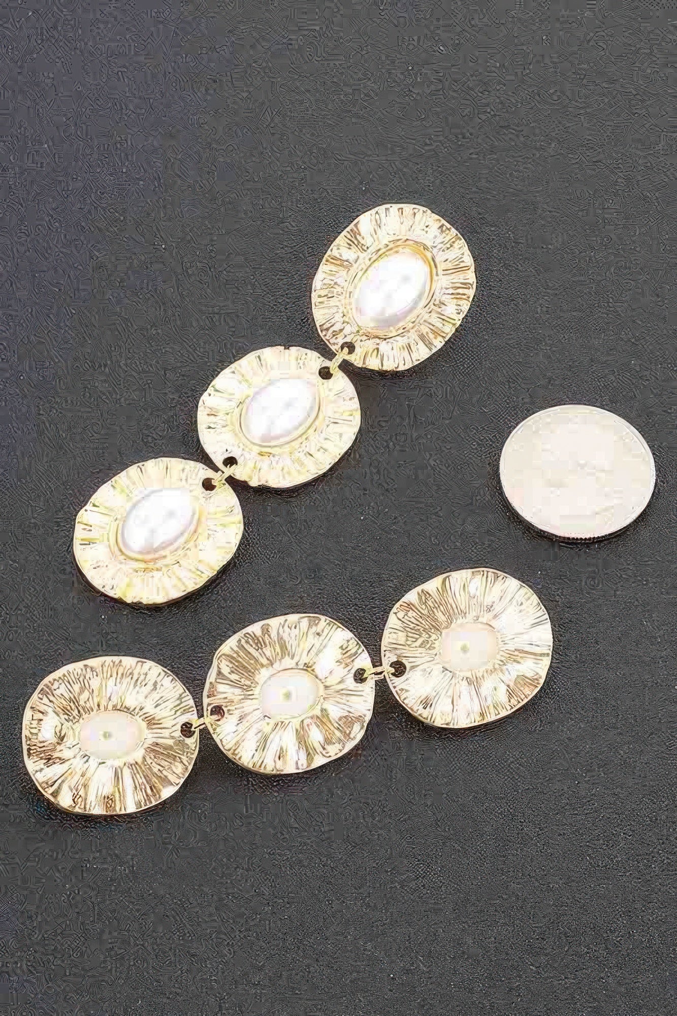 Multi Faux Pearl Dangling Earring