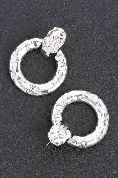 Hammered Metal Earring