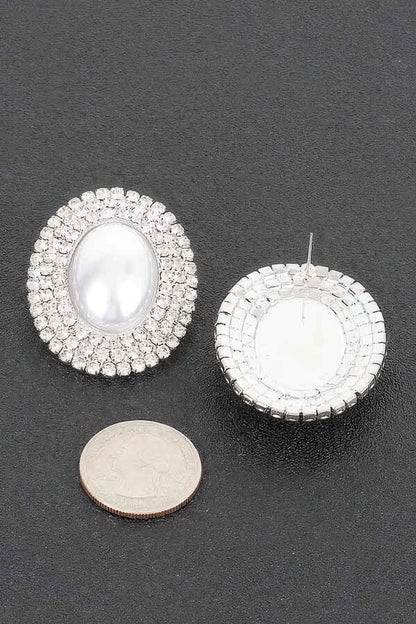 Faux Pearl Stud Earring