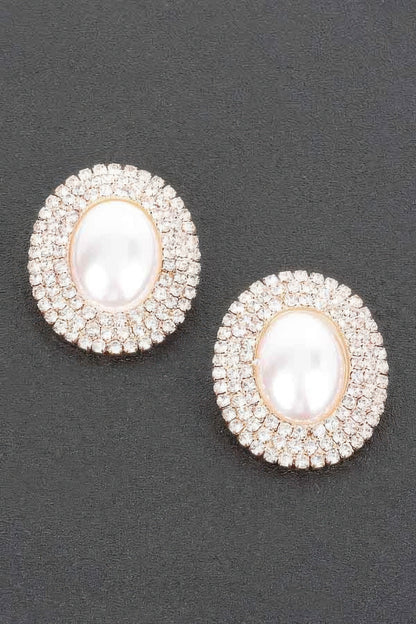 Faux Pearl Stud Earring