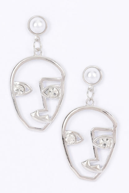 Metal Face Earring