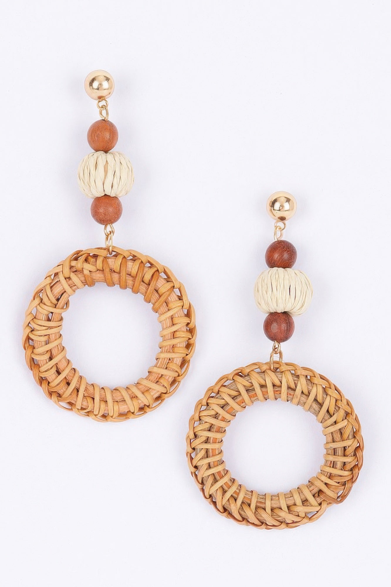 Round Bamboo Earring