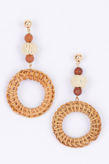 Round Bamboo Earring