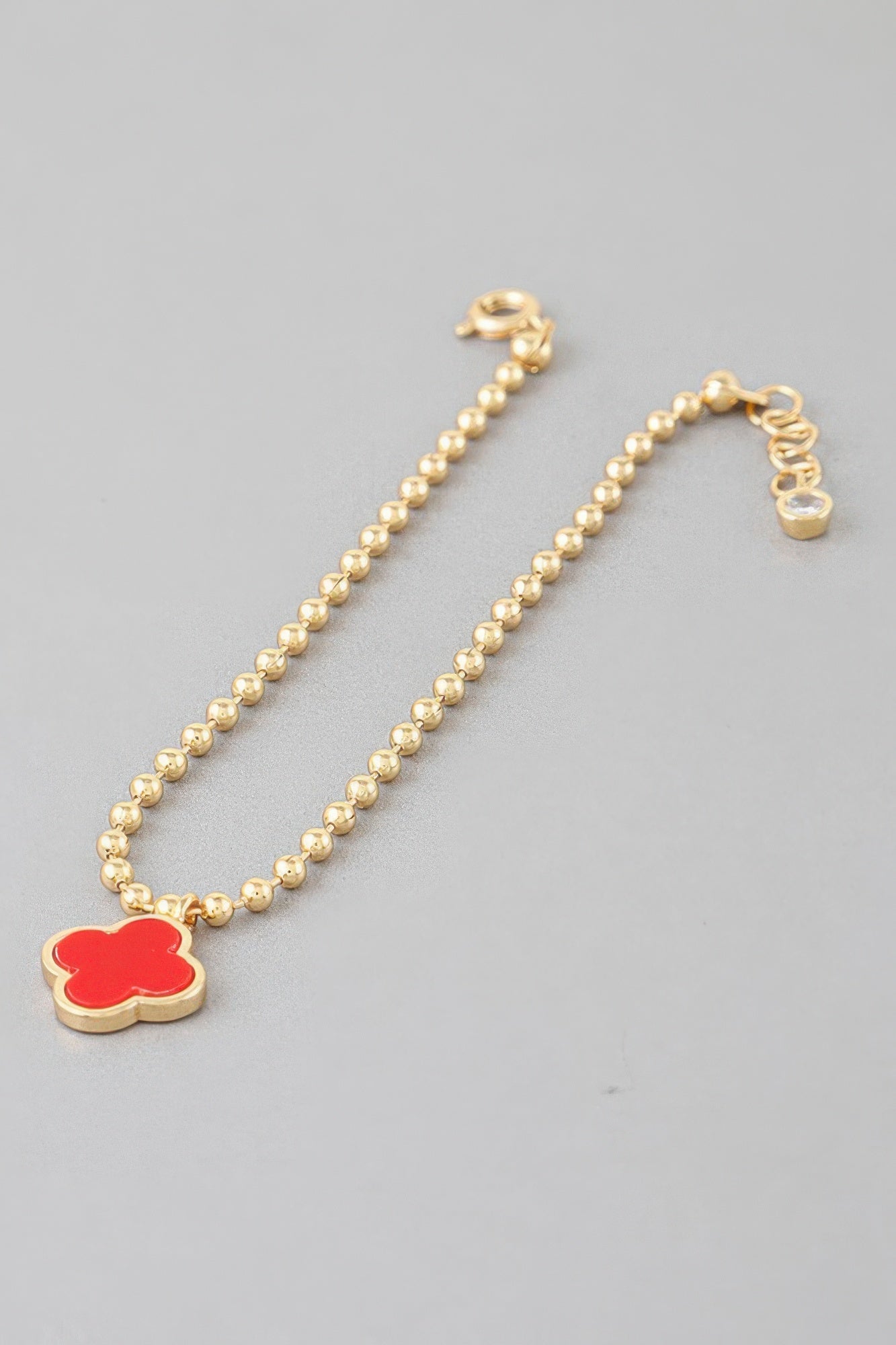 Modern Clover Charm Beaded Bracelet