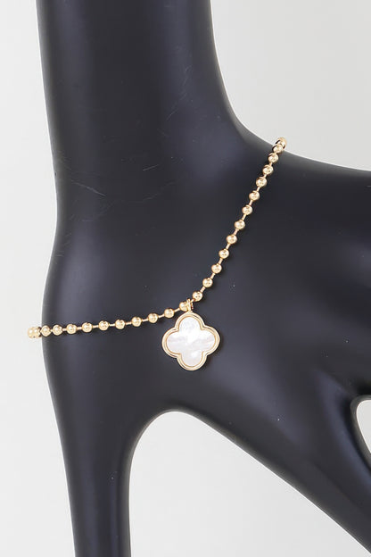 Modern Clover Charm Beaded Bracelet