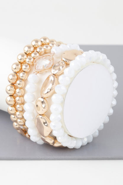 Multi Frosty Bead Bracelet