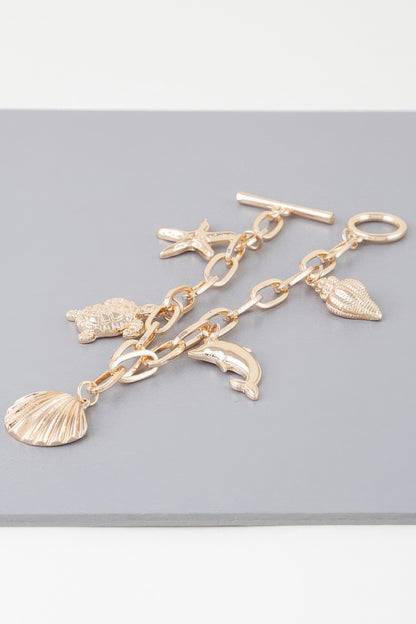 Dolphin In The Sea Chain Bracelet