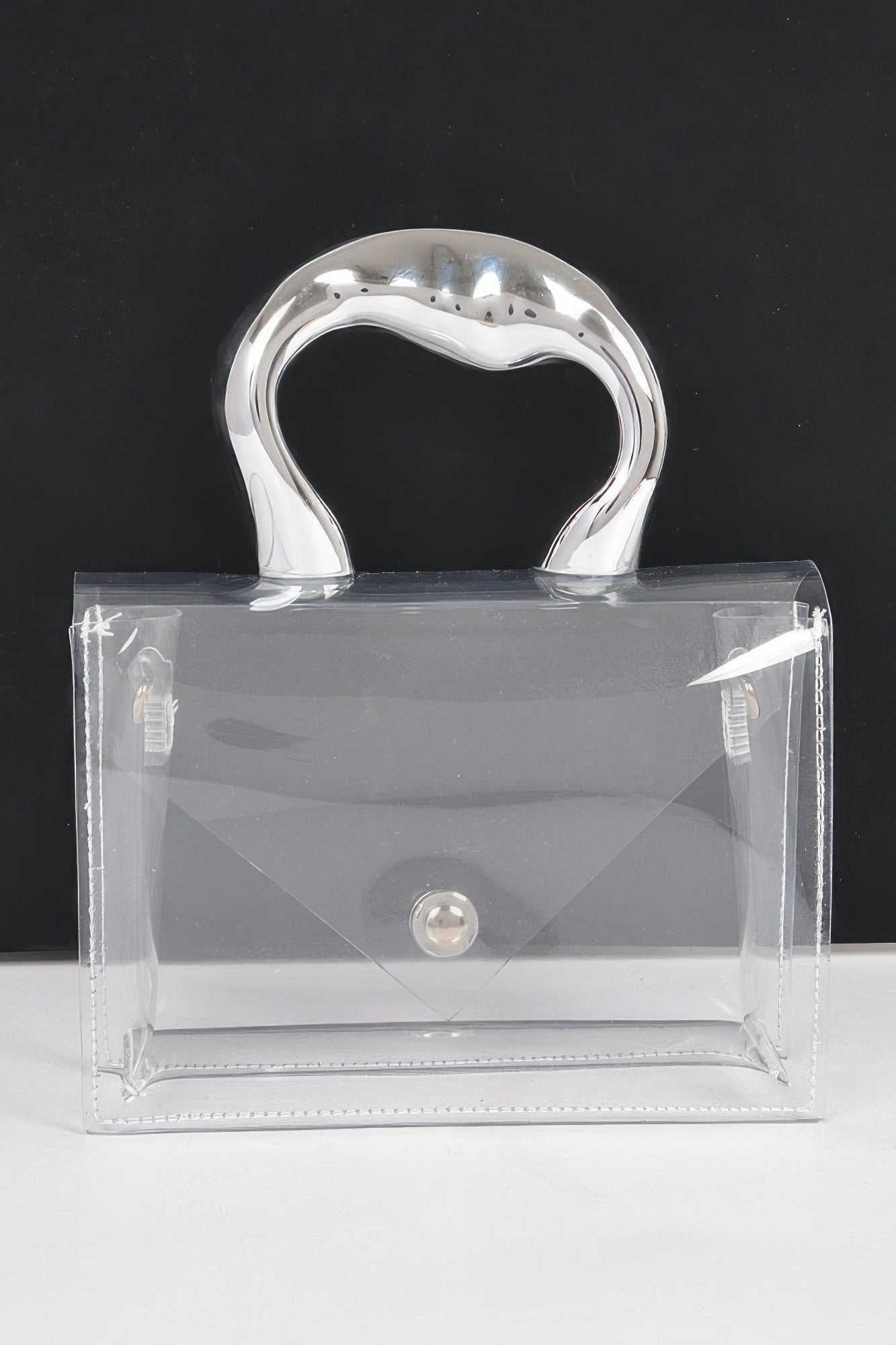 Transparent Ccb Handle Flap Clutch