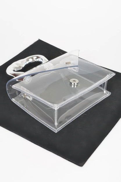 Transparent Ccb Handle Flap Clutch