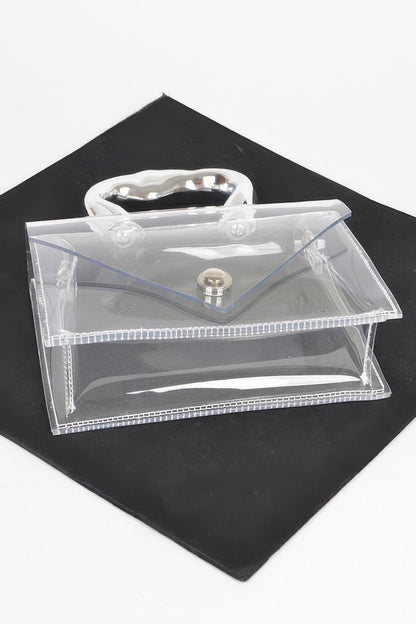 Transparent Ccb Handle Flap Clutch