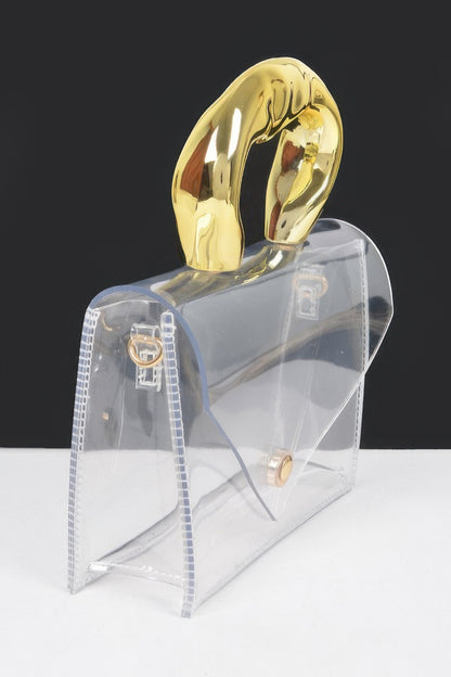 Transparent Ccb Handle Flap Clutch