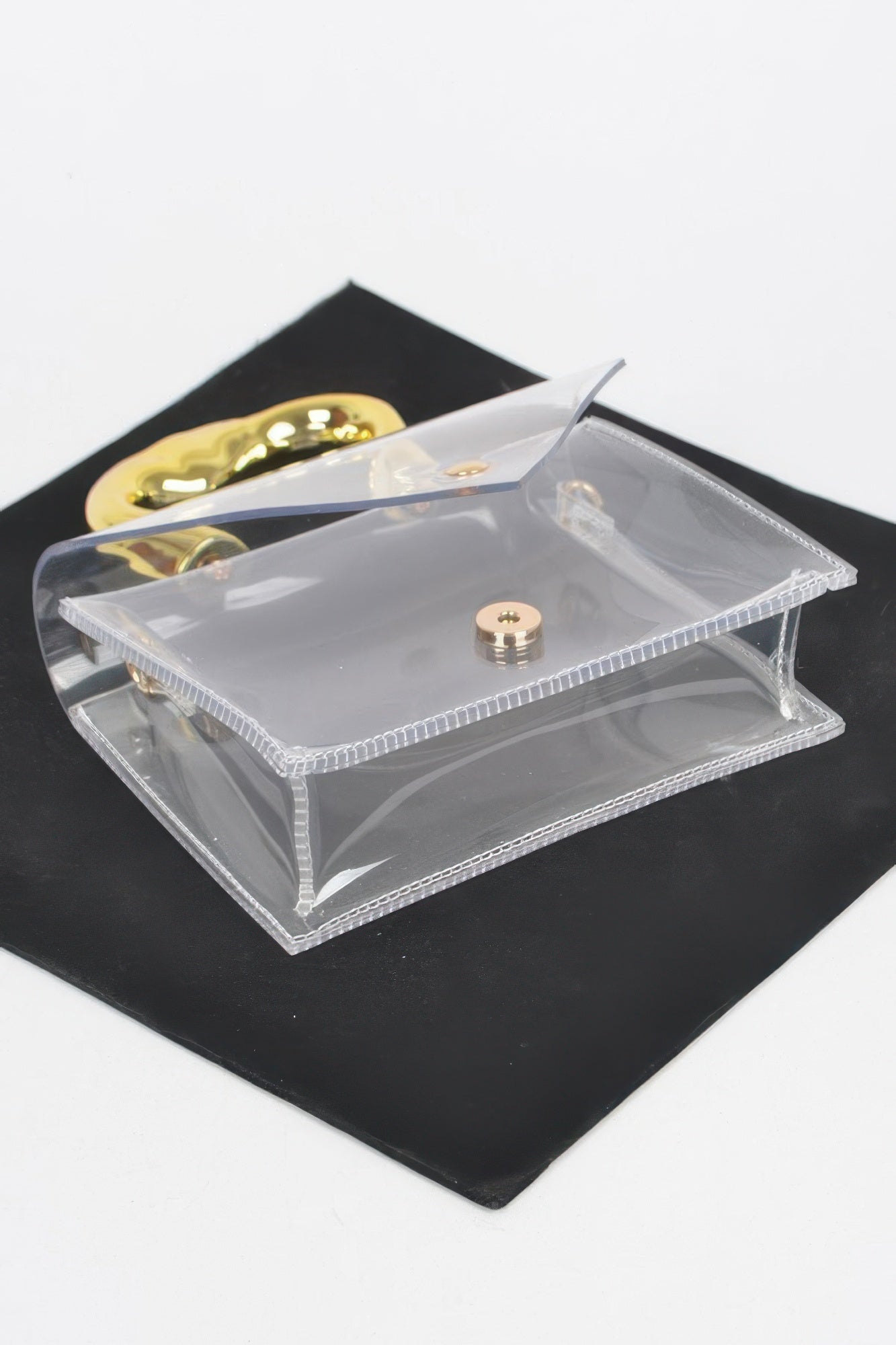 Transparent Ccb Handle Flap Clutch