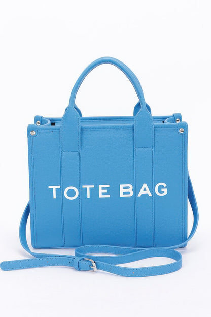 Faux Leather Small Tote Bag