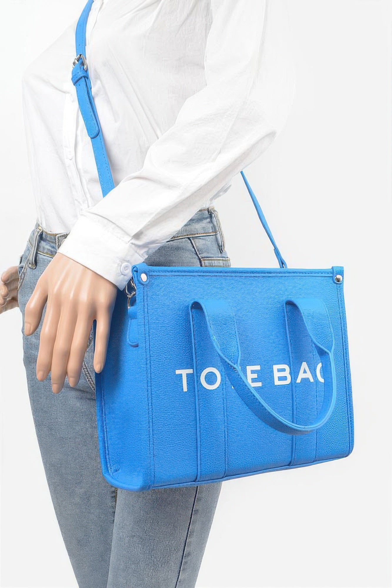 Faux Leather Small Tote Bag
