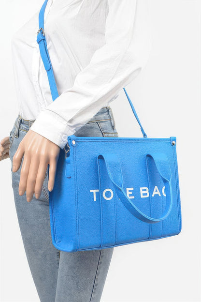 Faux Leather Small Tote Bag