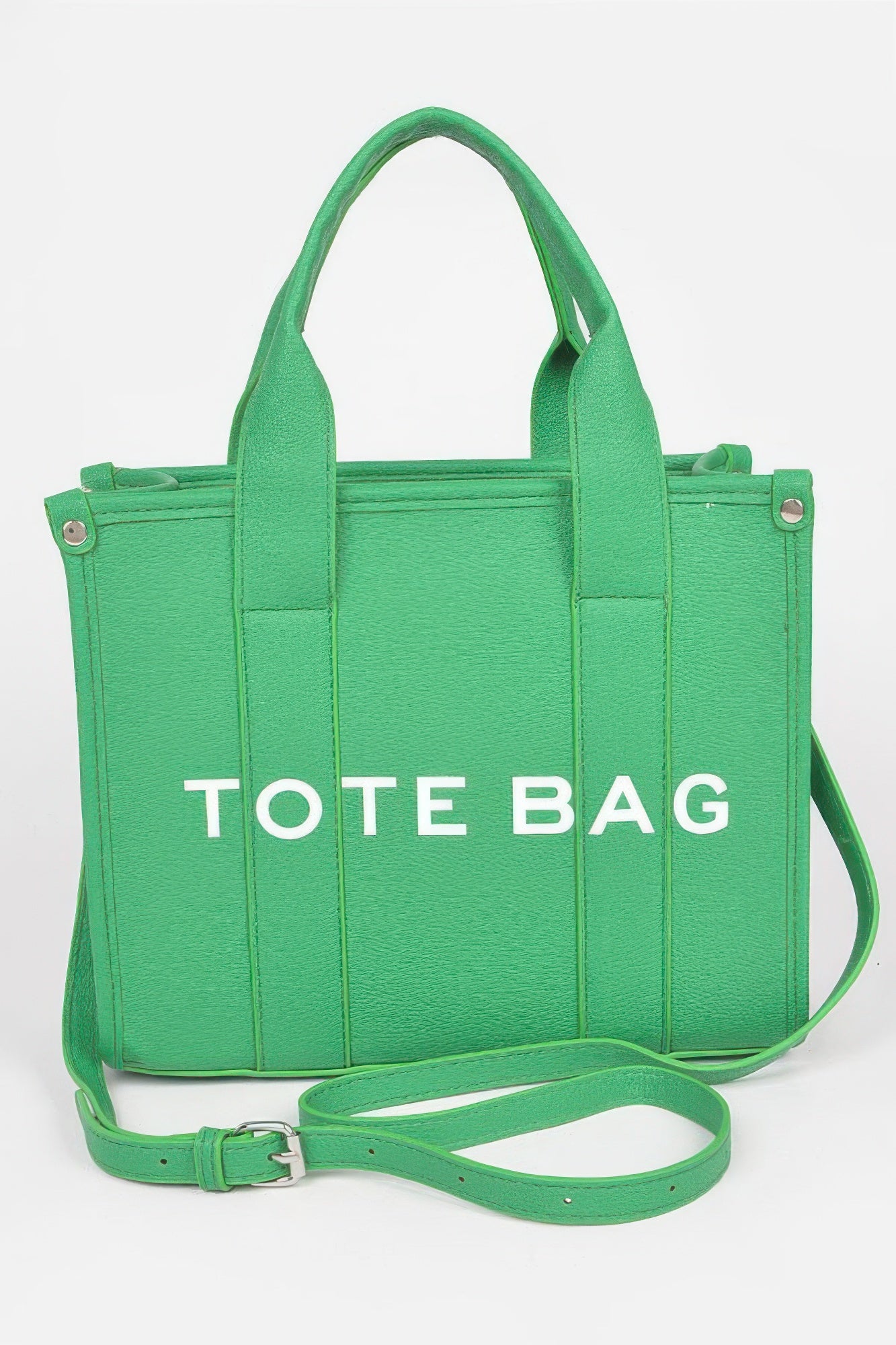 Faux Leather Small Tote Bag