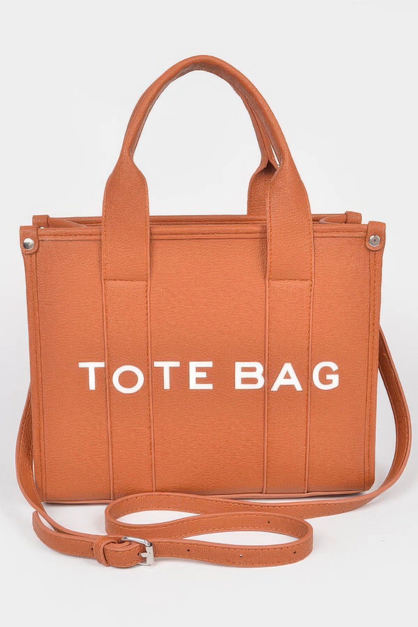 Faux Leather Small Tote Bag