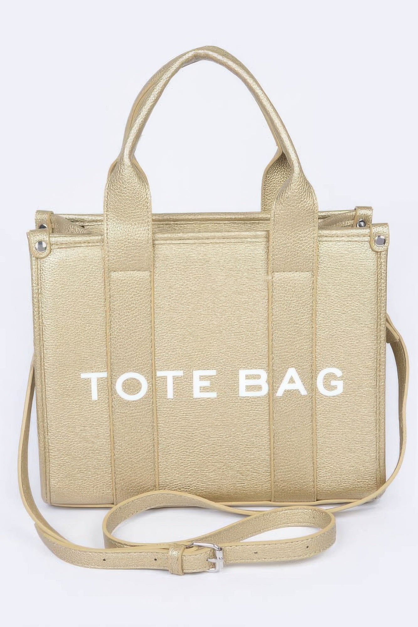 Faux Leather Small Tote Bag
