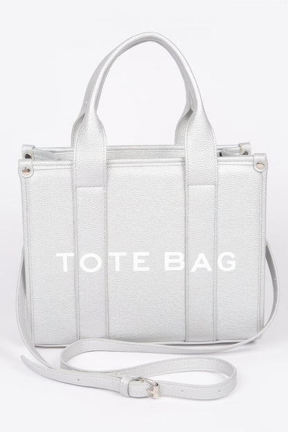 Faux Leather Small Tote Bag
