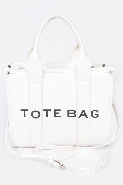 Faux Leather Small Tote Bag